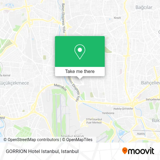 GORRION Hotel Istanbul map