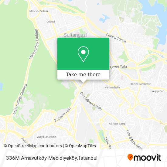 336M Arnavutköy-Mecidiyeköy map