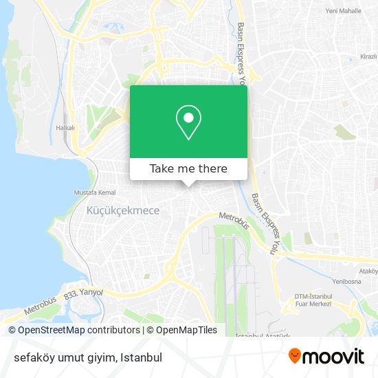 sefaköy umut giyim map