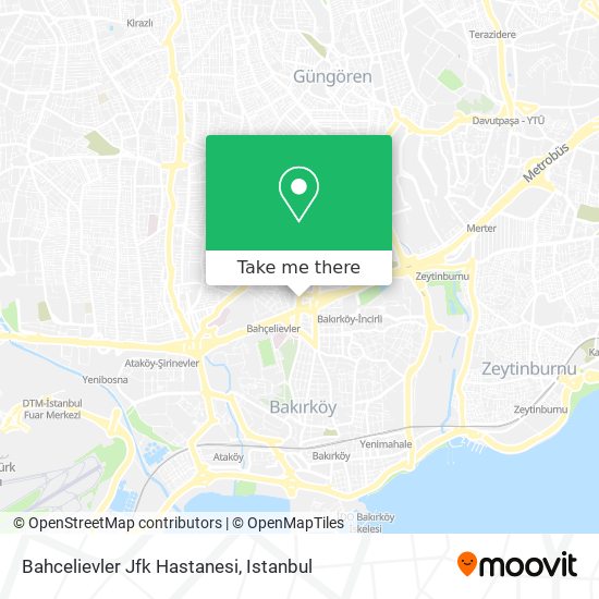 Bahcelievler Jfk Hastanesi map