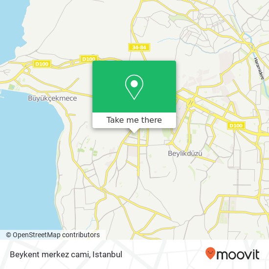 Beykent merkez cami map