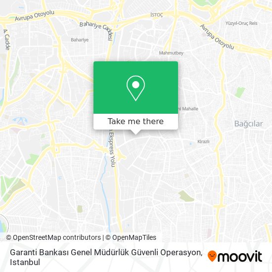 Garanti Bankası Genel Müdürlük Güvenli Operasyon map