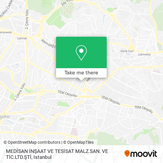 MEDİSAN İNŞAAT VE TESİSAT MALZ.SAN. VE TİC.LTD.ŞTİ map