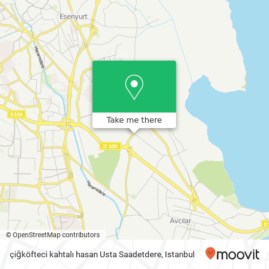 çiğköfteci kahtalı hasan Usta Saadetdere map