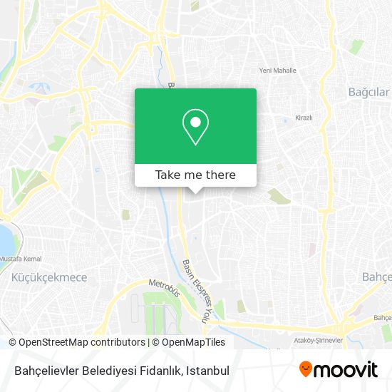 Bahçelievler Belediyesi Fidanlık map