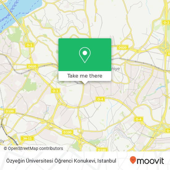 Özyeğin Üniversitesi Öğrenci Konukevi map