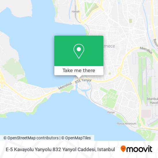 E-5 Kavayolu Yanyolu 832 Yanyol Caddesi map