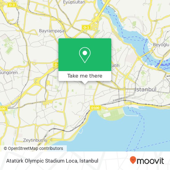 Atatürk Olympic Stadium Loca map