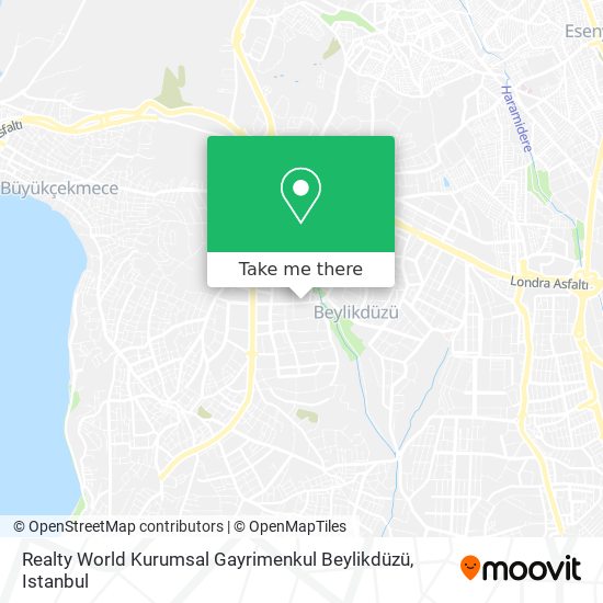 Realty World Kurumsal Gayrimenkul Beylikdüzü map
