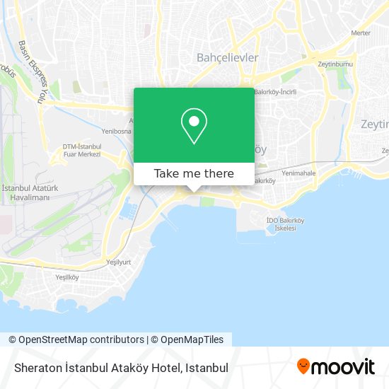 Sheraton İstanbul Ataköy Hotel map