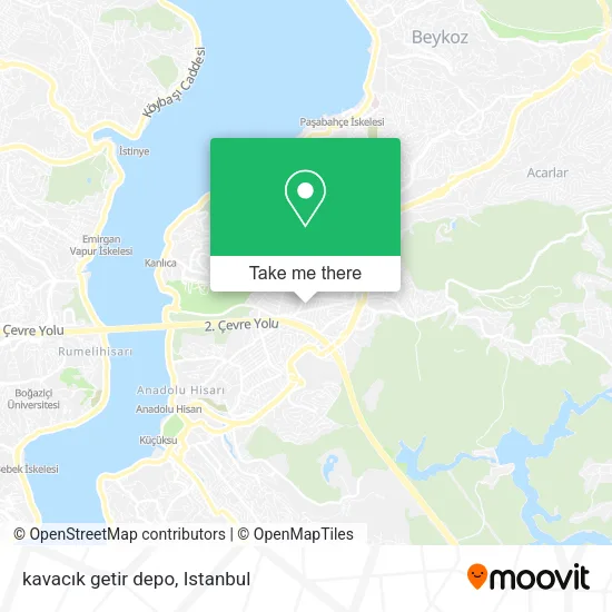 kavacık getir depo map