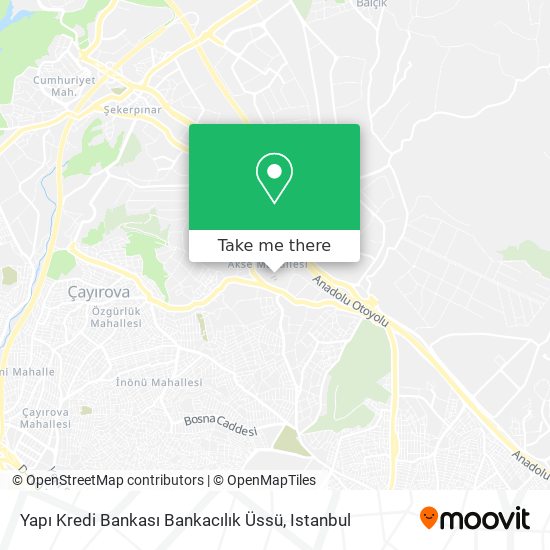 Yapı Kredi Bankası Bankacılık Üssü map