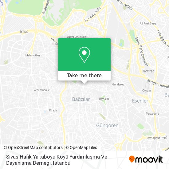 Sivas Hafik Yakaboyu Köyü Yardımlaşma Ve Dayanışma Dernegi map