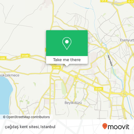 çağdaş kent sitesi map