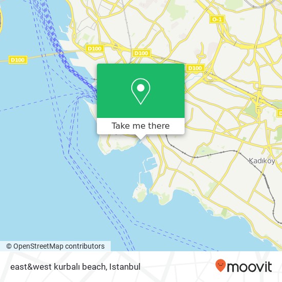 east&west kurbalı beach map