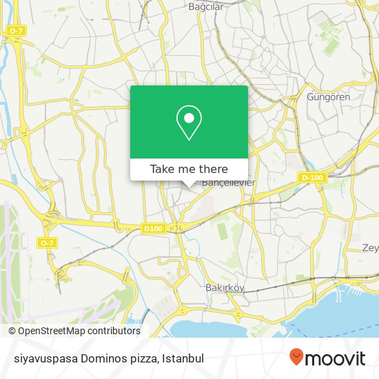 siyavuspasa Dominos pizza map