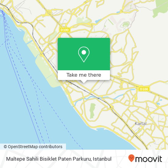 Maltepe Sahili Bisiklet Paten Parkuru map