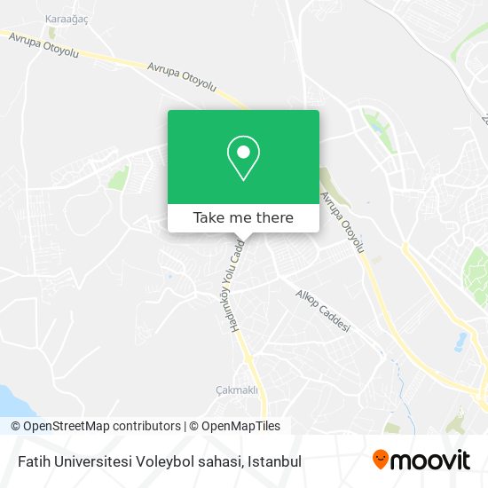 Fatih Universitesi Voleybol sahasi map