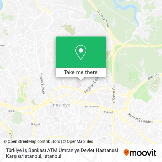 Türkiye İş Bankası ATM Ümraniye Devlet Hastanesi Karşısı / İstanbul map