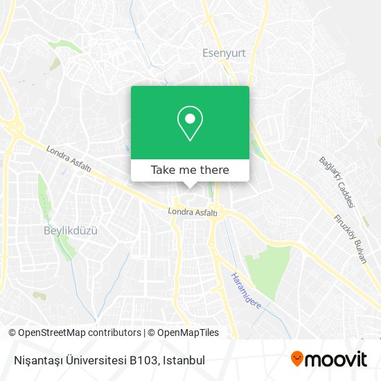 Nişantaşı Üniversitesi  B103 map