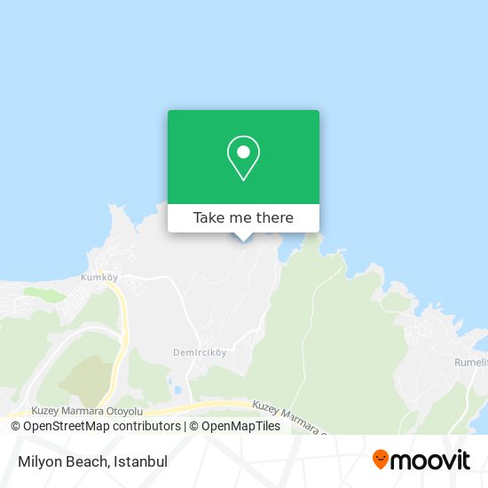 Milyon Beach map