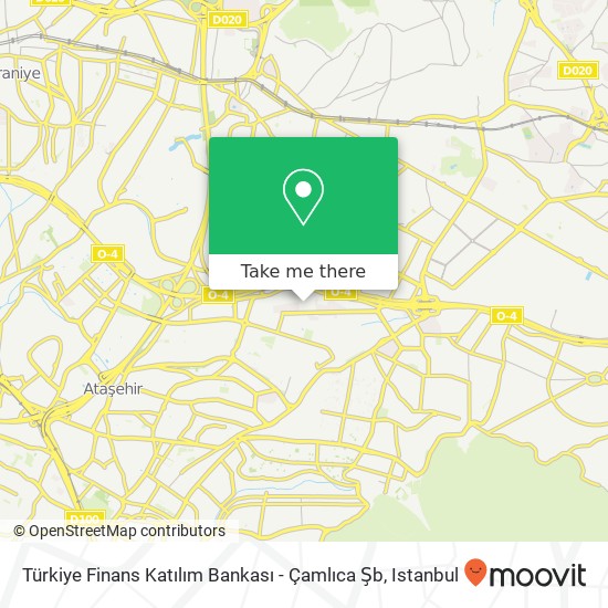 Türkiye Finans Katılım Bankası - Çamlıca Şb map