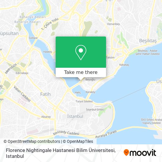 Florence Nightingale Hastanesi Bilim Üniversitesi map