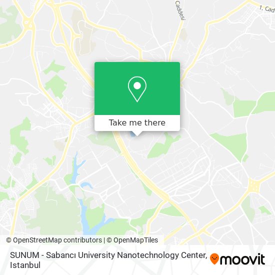 SUNUM - Sabancı University Nanotechnology Center map