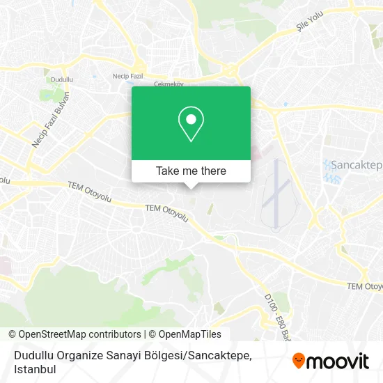 Dudullu Organize Sanayi Bölgesi / Sancaktepe map