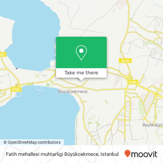 Fatih mehallesi muhtarligi Büyükcekmece map