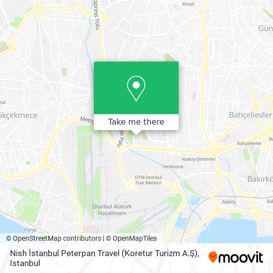 Nish İstanbul Peterpan Travel (Koretur Turizm A.Ş) map