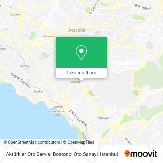 Aktürkler Oto Servis- Bostanci Oto Sanayi map