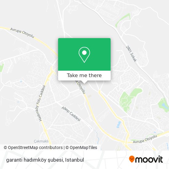 garanti hadımköy şubesi map