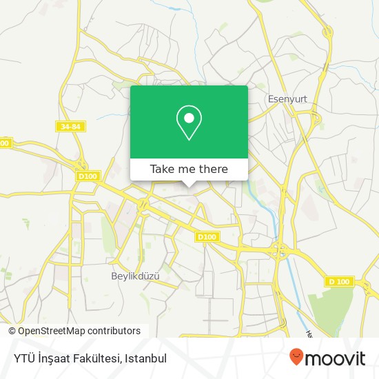 YTÜ İnşaat Fakültesi map