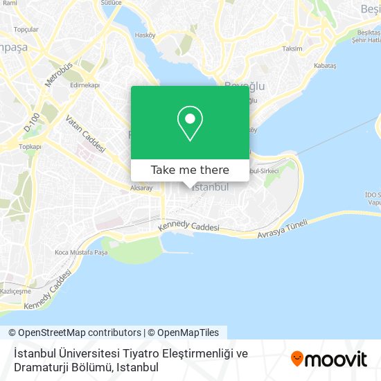 İstanbul Üniversitesi Tiyatro Eleştirmenliği ve Dramaturji Bölümü map