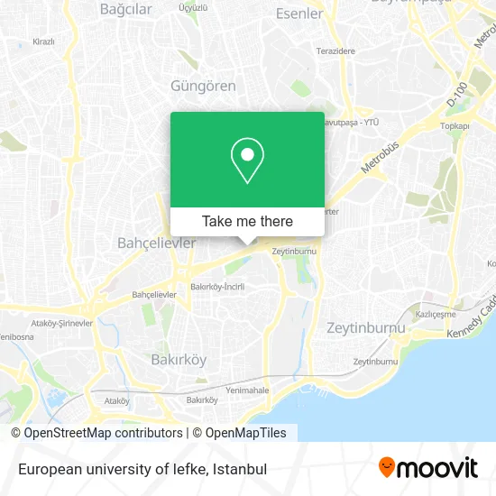 European university of lefke map