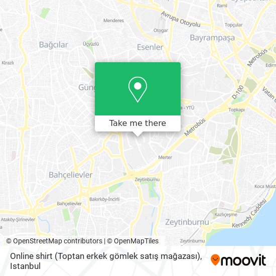 Online shirt (Toptan erkek gömlek satış mağazası) map