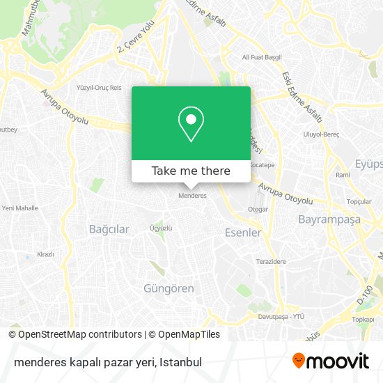 menderes kapalı pazar yeri map