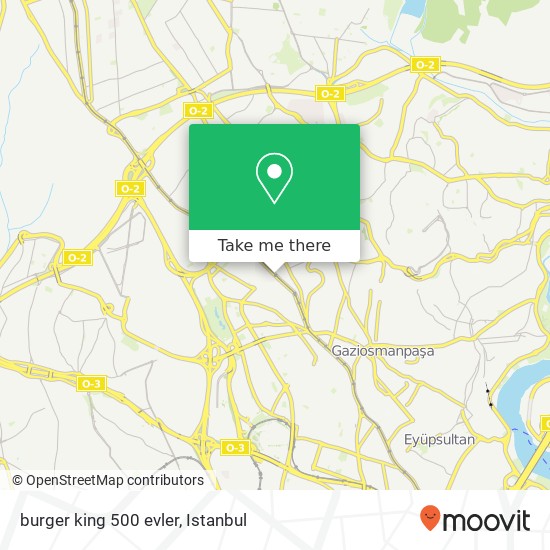 burger king 500 evler map