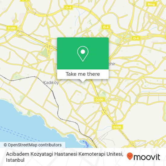 Acibadem Kozyatagi Hastanesi Kemoterapi Unitesi map