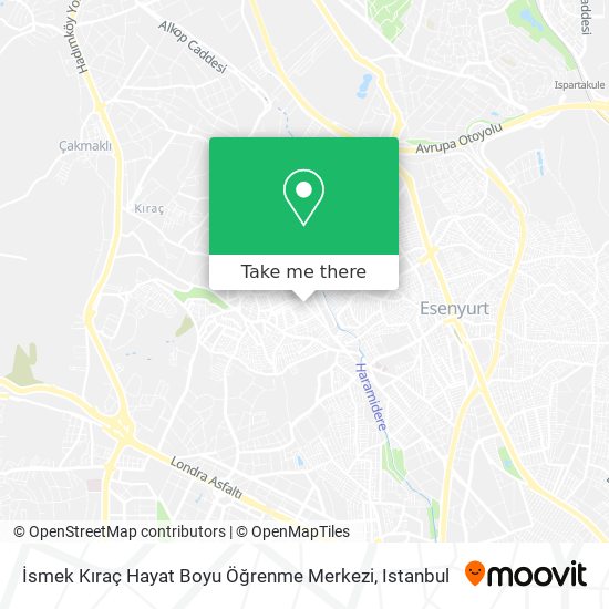 İsmek Kıraç Hayat Boyu Öğrenme Merkezi map