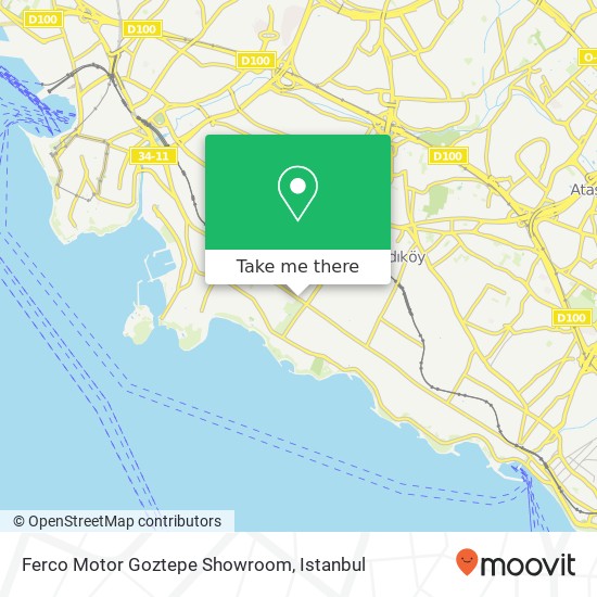 Ferco Motor Goztepe Showroom map