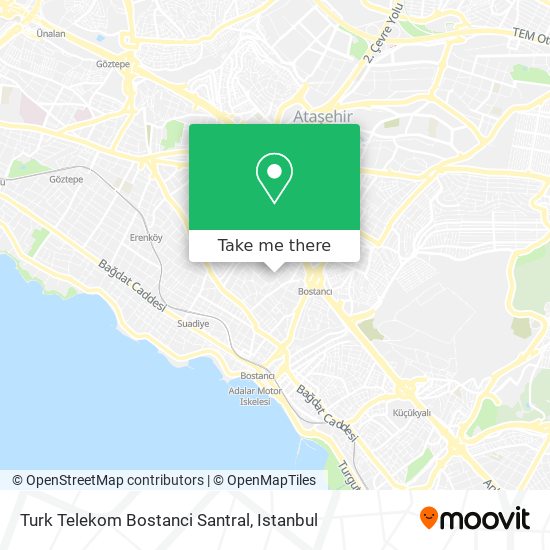 Turk Telekom Bostanci Santral map