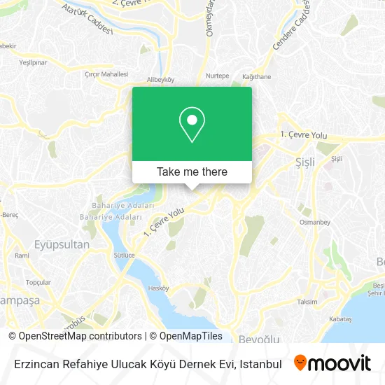 Erzincan Refahiye Ulucak Köyü Dernek Evi map