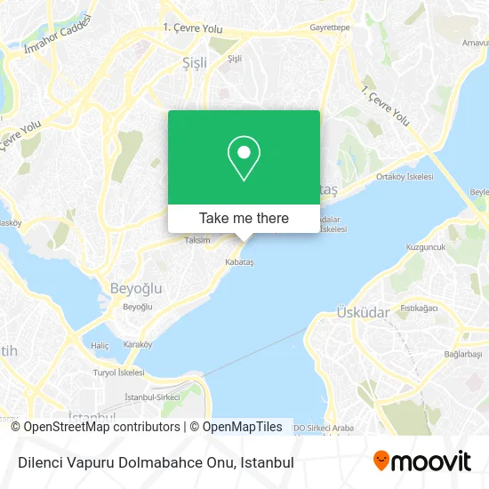 Dilenci Vapuru Dolmabahce Onu map