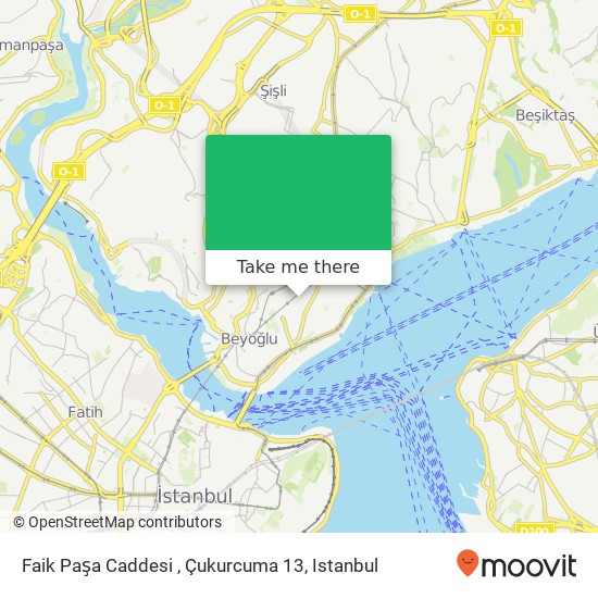 Faik Paşa Caddesi , Çukurcuma 13 map