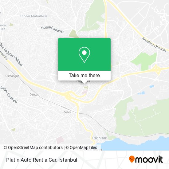 Platin Auto Rent a Car map