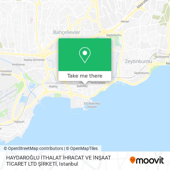 HAYDAROĞLU İTHALAT İHRACAT VE İNŞAAT TİCARET LTD ŞİRKETİ map