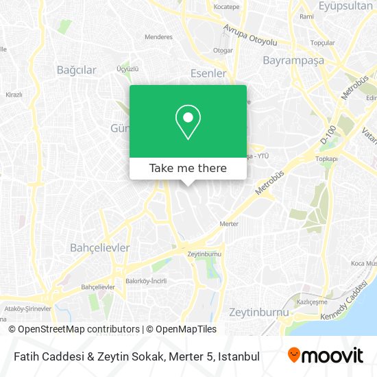 Fatih Caddesi & Zeytin Sokak, Merter 5 map