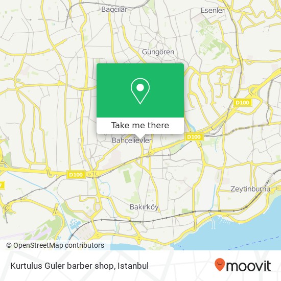 Kurtulus Guler barber shop map